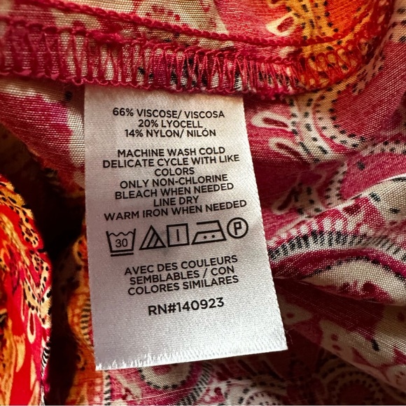 LOFT Tiered Border Ruffle Pink Midi Skirt XL - Picture 5 of 7